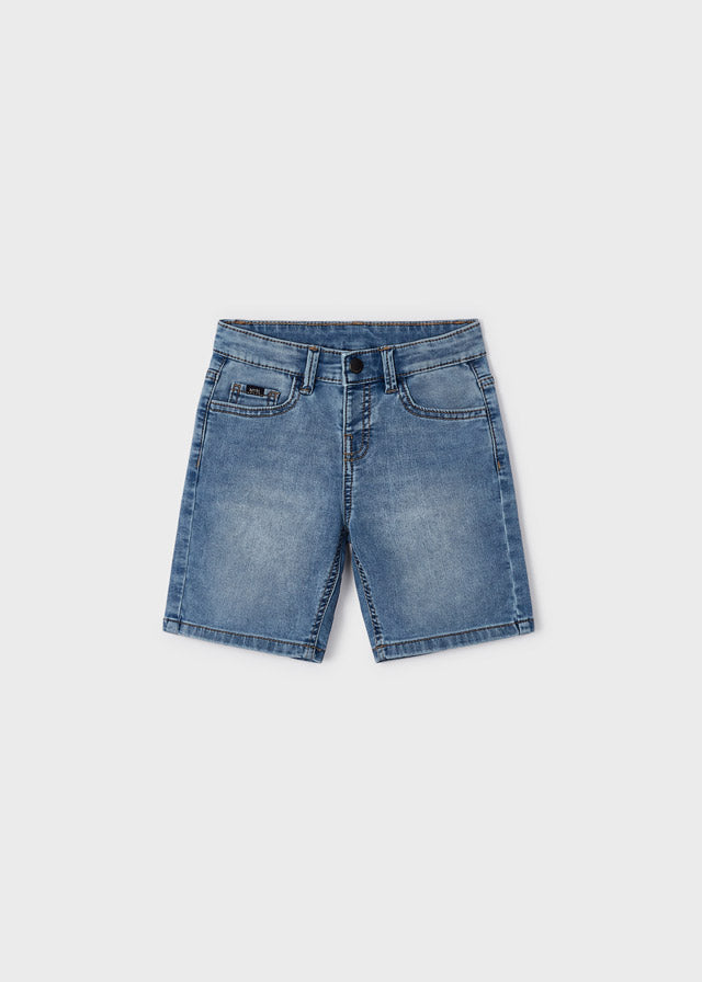 Bermuda con cintura ajustable de algodón sostenible para niño