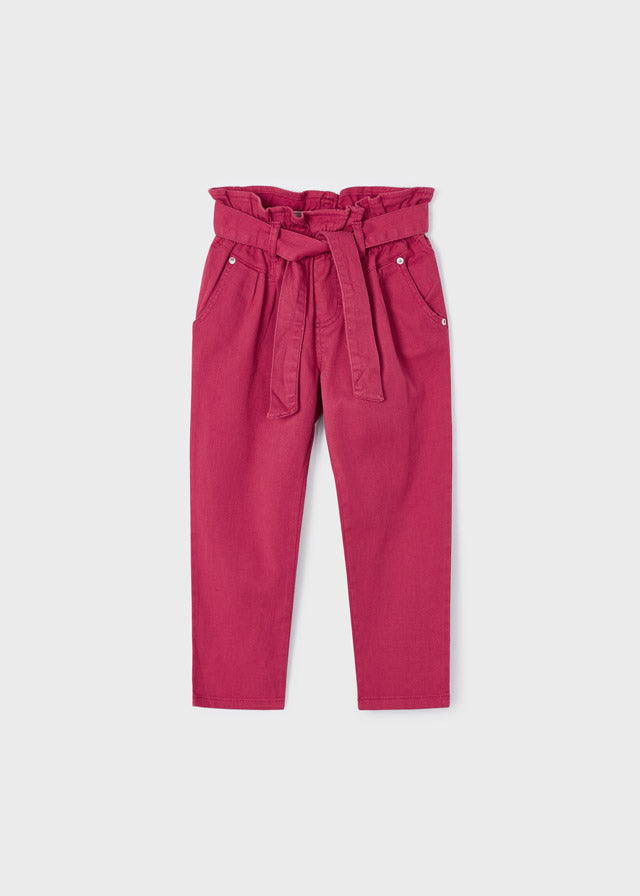 Pantalón largo slouchy de algodón sostenible para niña