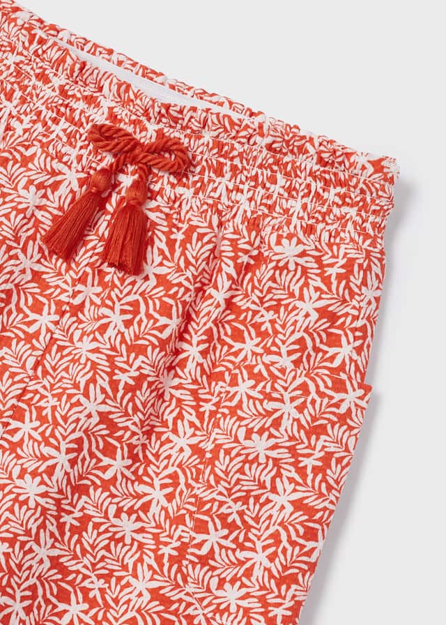 Pantalón baggy estampado de algodón para niña