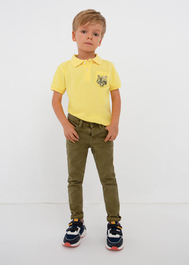 Pantalón largo skinny fit con algodón sostenible para niño