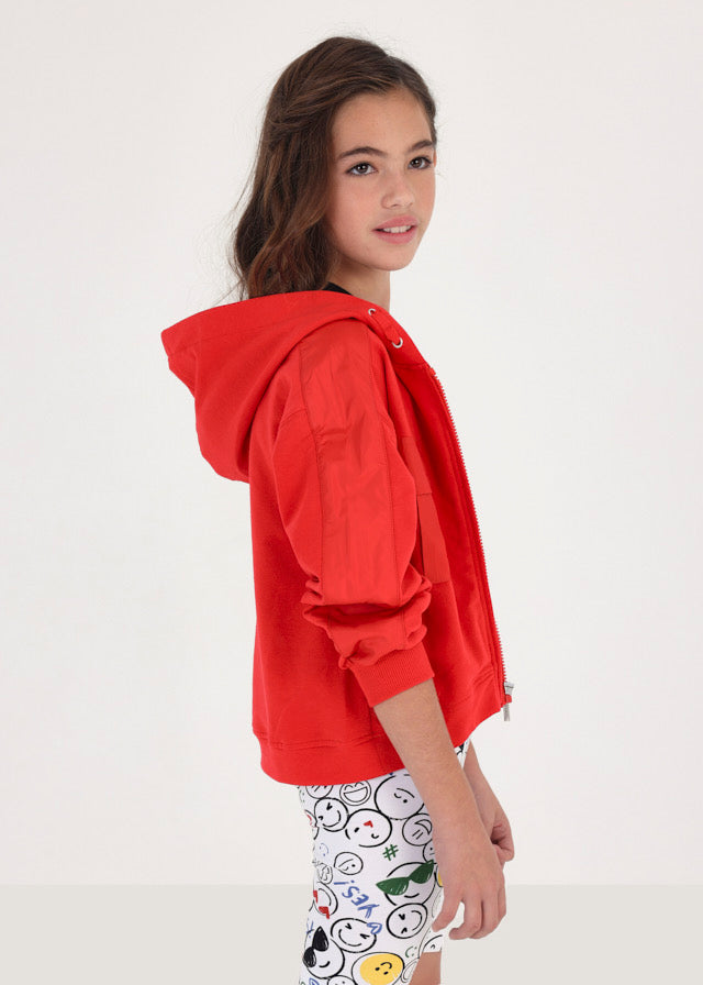 Sudadera con cremallera y capucha para chica