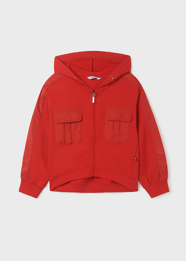 Sudadera con cremallera y capucha para chica