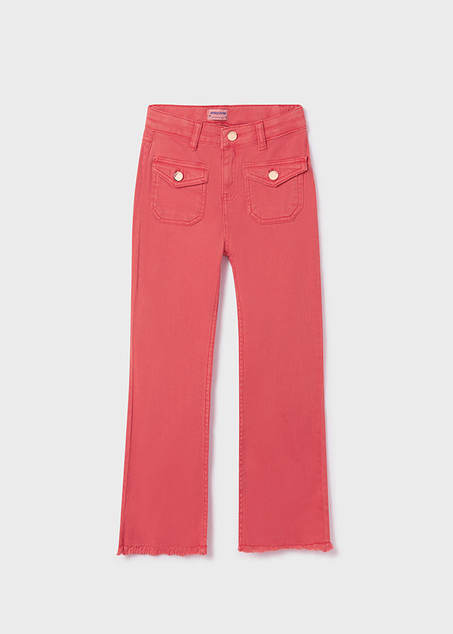 Pantalón cropped de algodón sostenible para chica