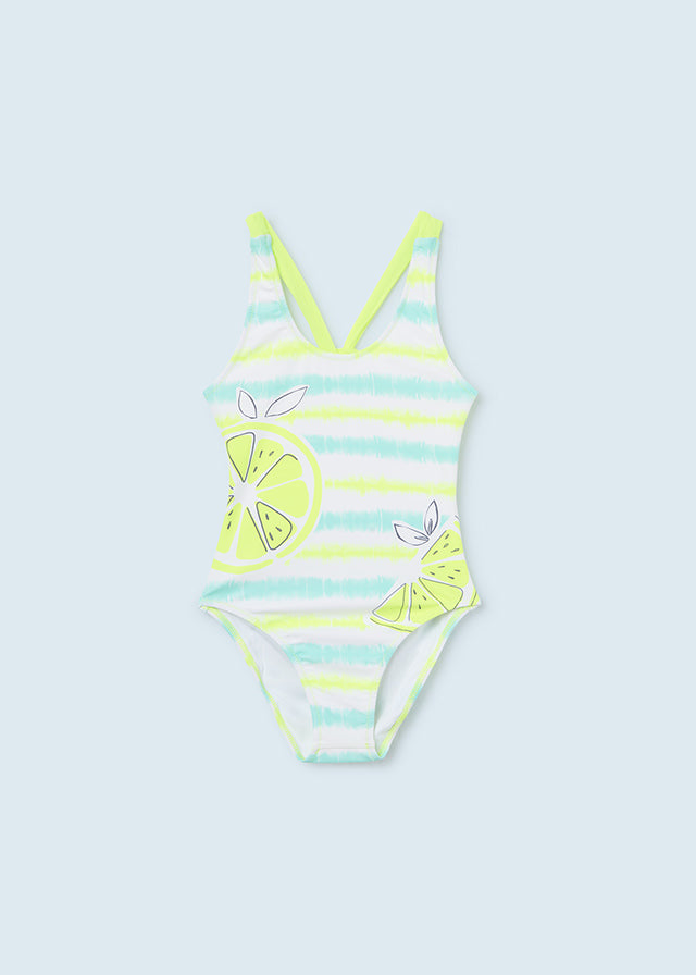 Traje de baño estampado para chica