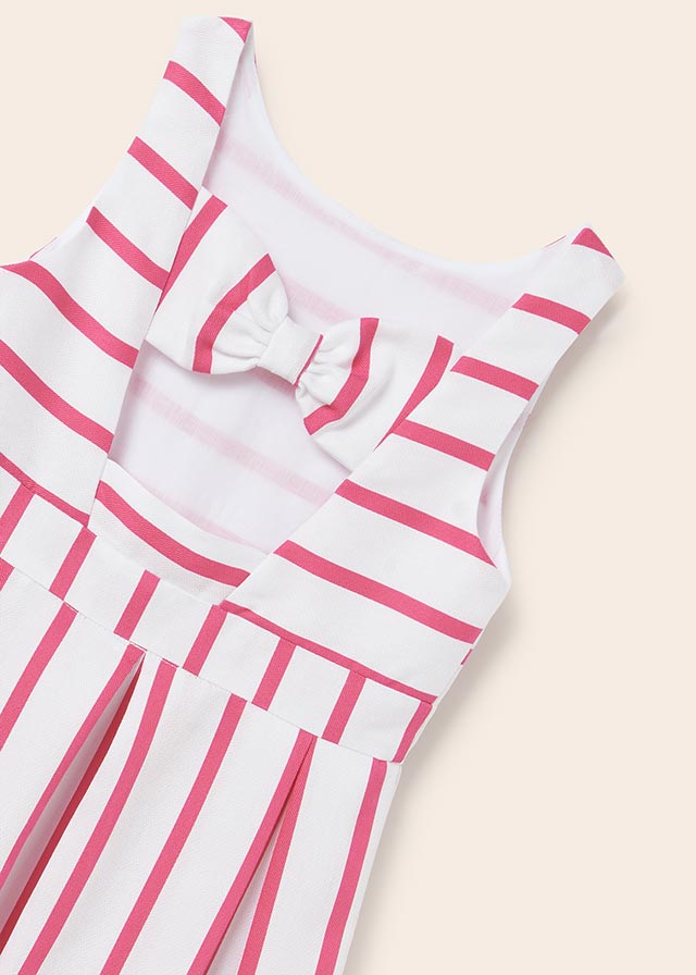 Vestido con estampado de rayas para chica