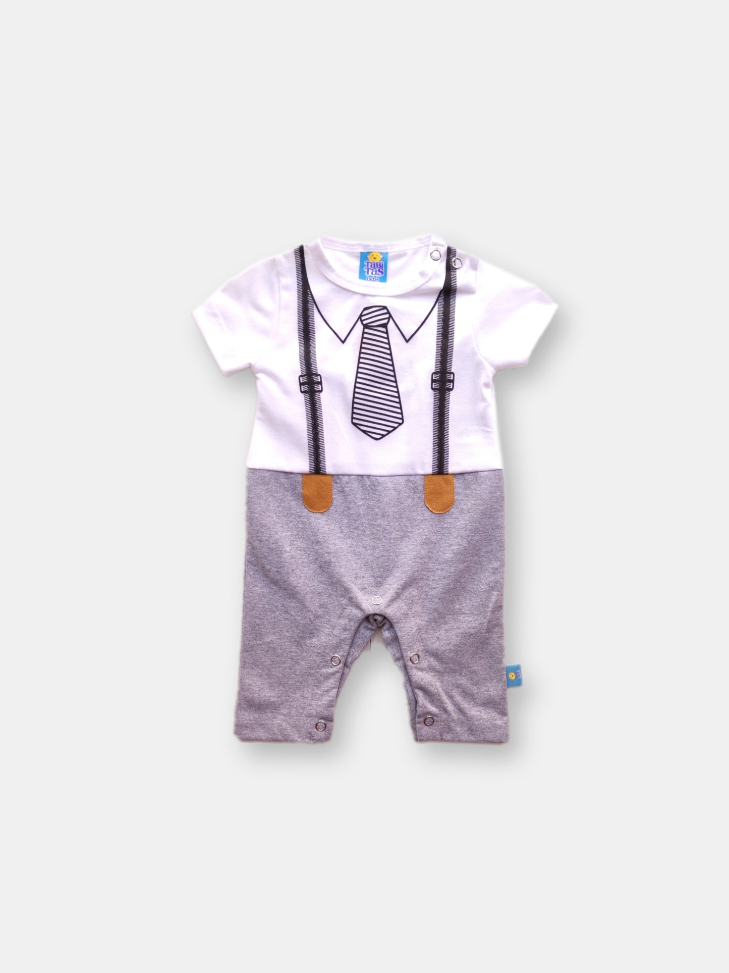 Mameluco niño con estampado de tirantes