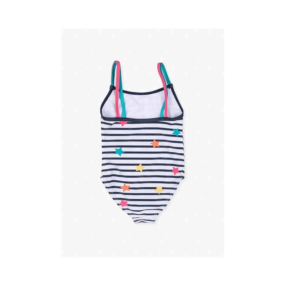 Traje de baño niña rayado