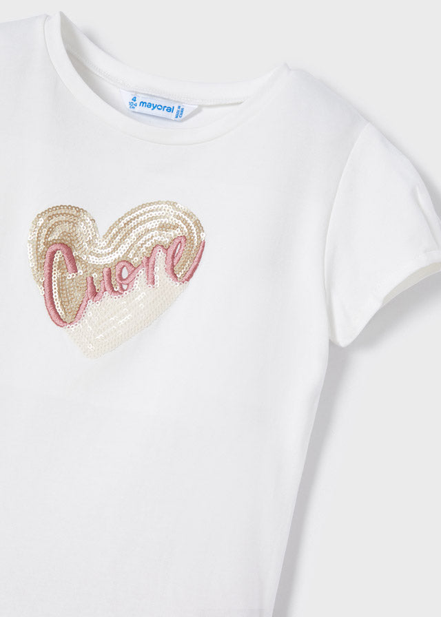 Conjunto falda tul bordado niña