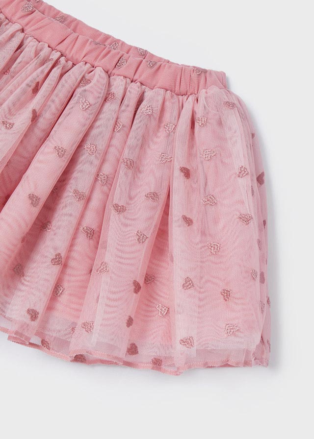 Conjunto falda tul bordado niña