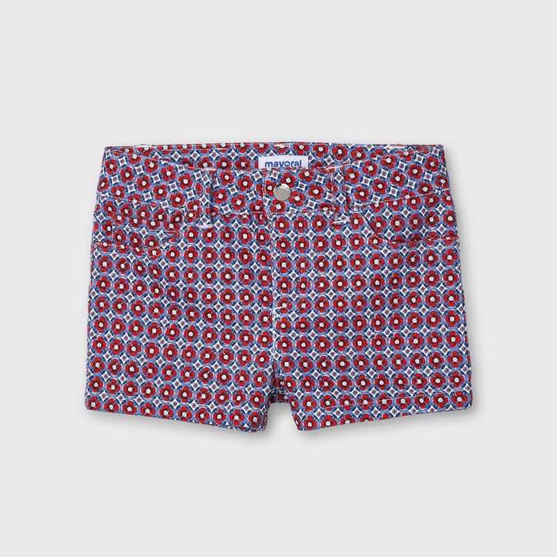 Pantalón corto sarga estampado niña