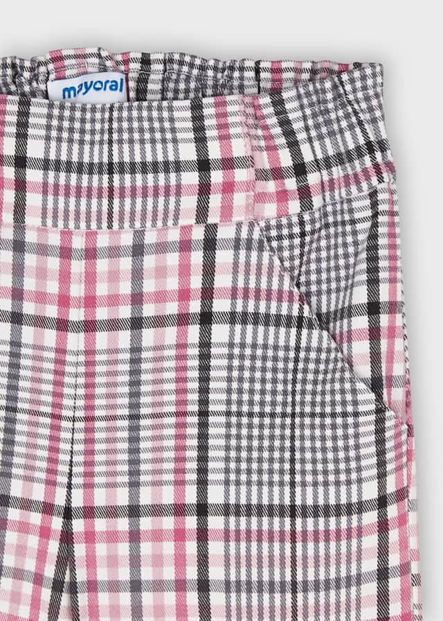 Pantalón cropped cuadros niña