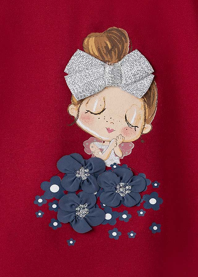 Playera ECOFRIENDS manga larga dibujo bebé niña