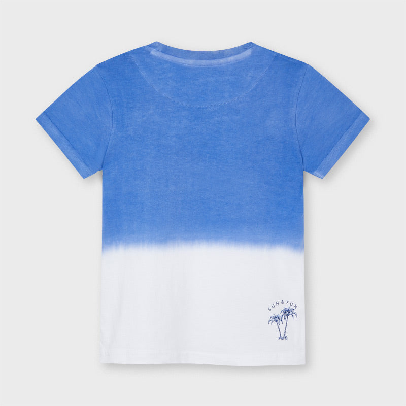 Playera manga corta dip dye niño