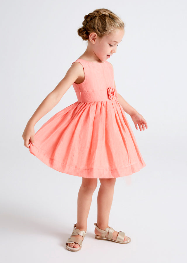 Vestido cinta flor niña