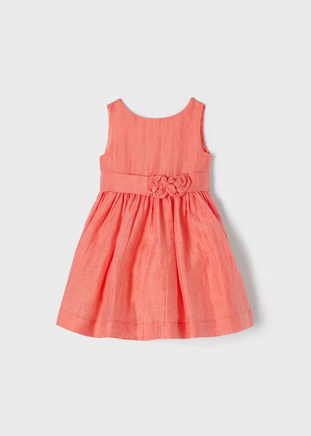 Vestido cinta flor niña