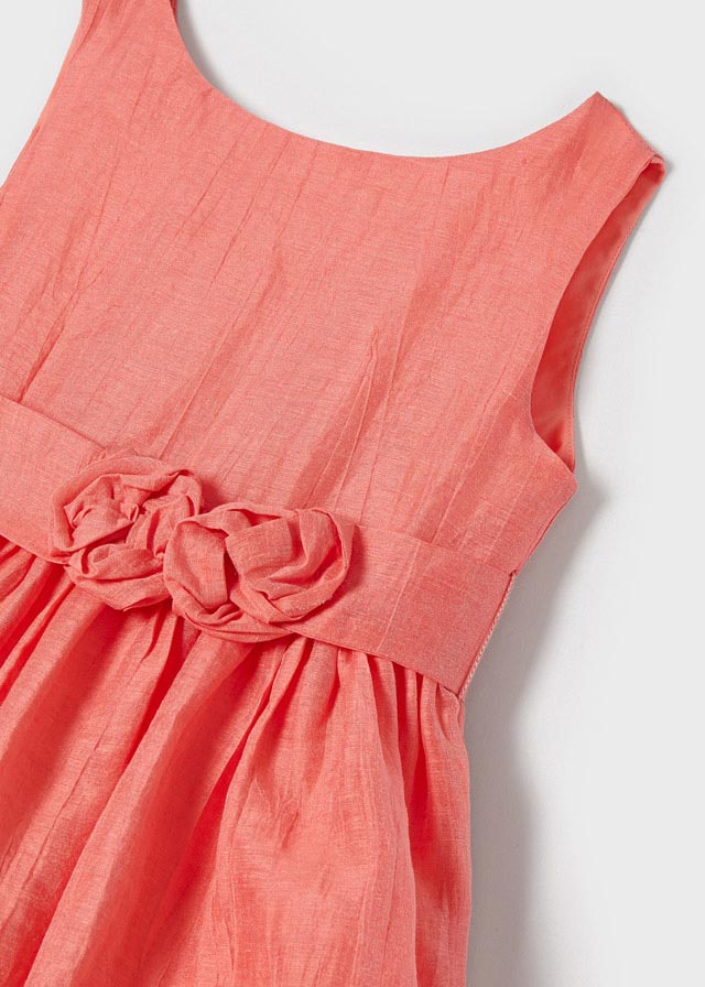 Vestido cinta flor niña