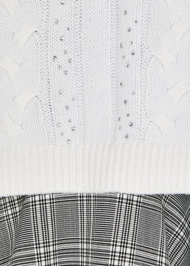 Vestido combinado tricot niña