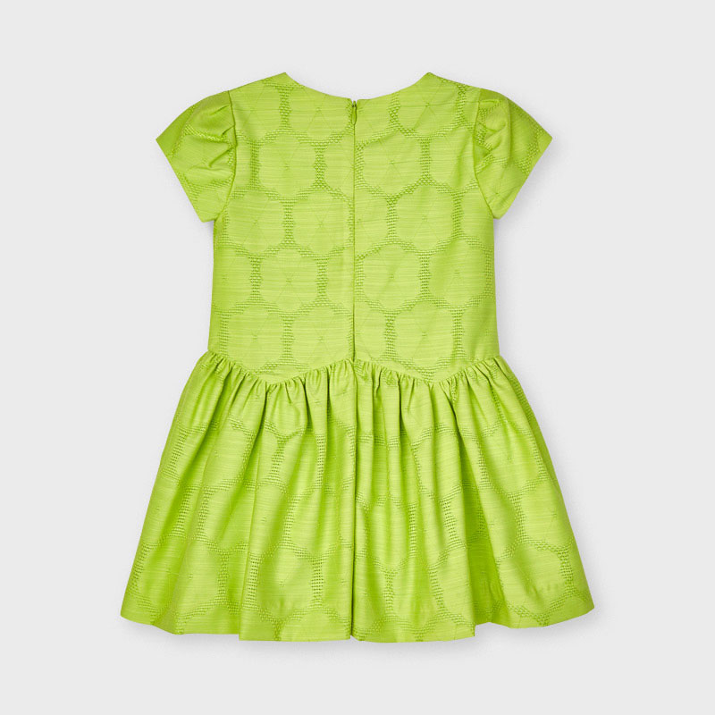 Vestido jacquard flor niña