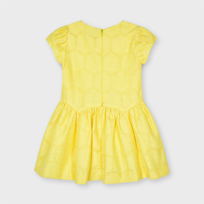 Vestido jacquard flor niña