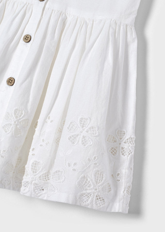 Vestido popelín bordado niña