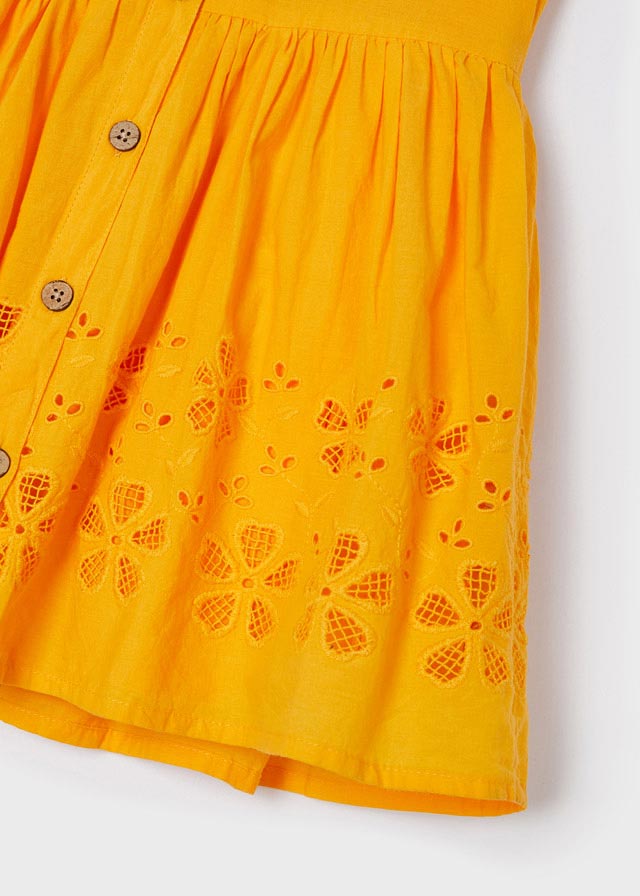 Vestido popelín bordado niña