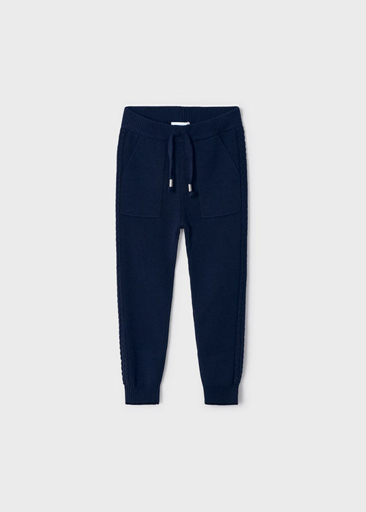 Pantalón jogger tricot niña