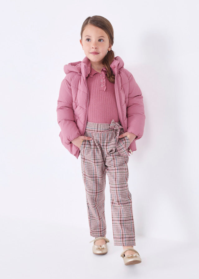 Pantalón estampado con moño niña