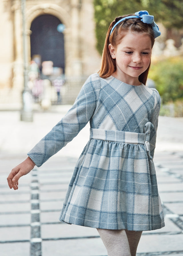 Vestido cuadros niña