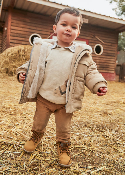 Pantalón pana recto básico bebé