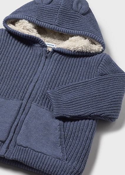 Chamarra tricot orejas bebé