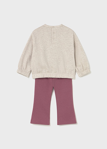 Conjunto legging campana y sudadera bebé