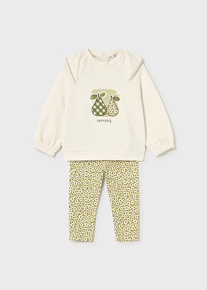 Conjunto legging estampado y sudadera bebé