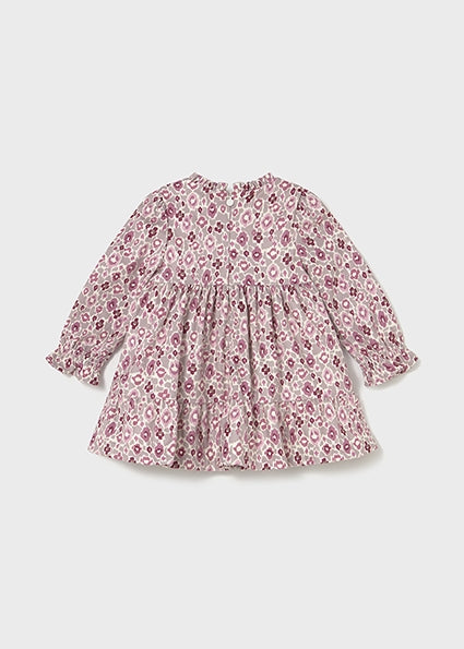 Vestido terciopelo con holanes bebé