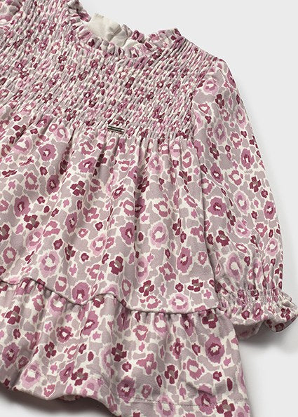 Vestido terciopelo con holanes bebé