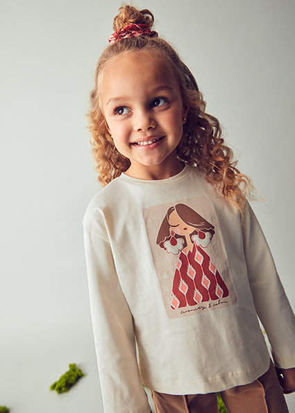 Playera con scrunchie niña