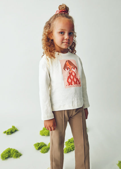 Playera con scrunchie niña