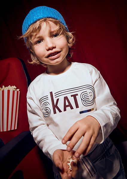 Playera letras skate niño