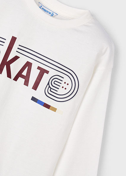 Playera letras skate niño