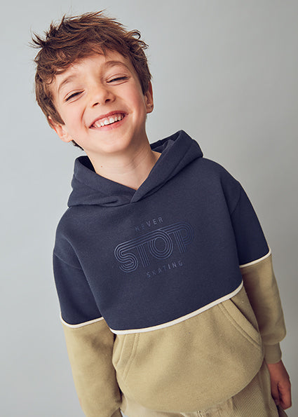 Sudadera contraste niño