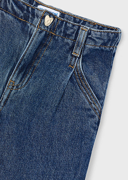 Pantalón de mezclilla acampanado niña