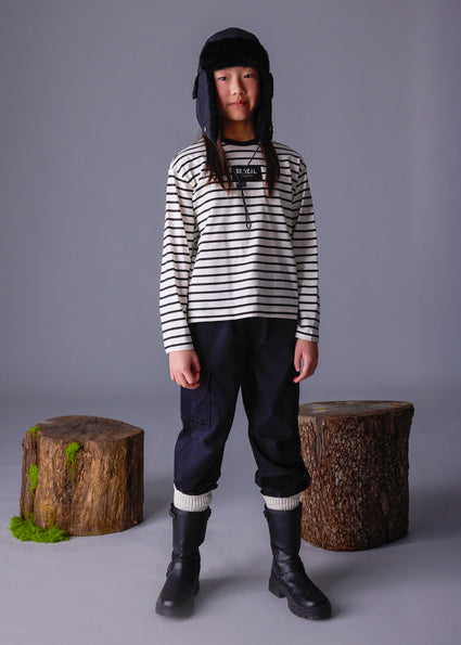 Playera oversize rayas unisex