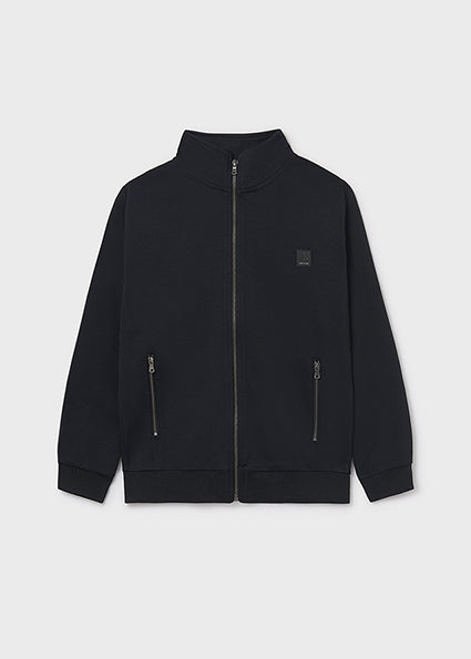 Sudadera cremallera punto roma chico