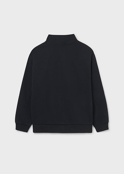 Sudadera cremallera punto roma chico