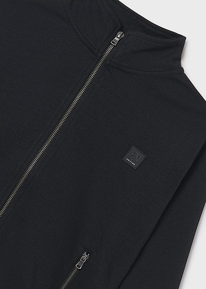 Sudadera cremallera punto roma chico