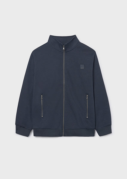 Sudadera cremallera punto roma chico