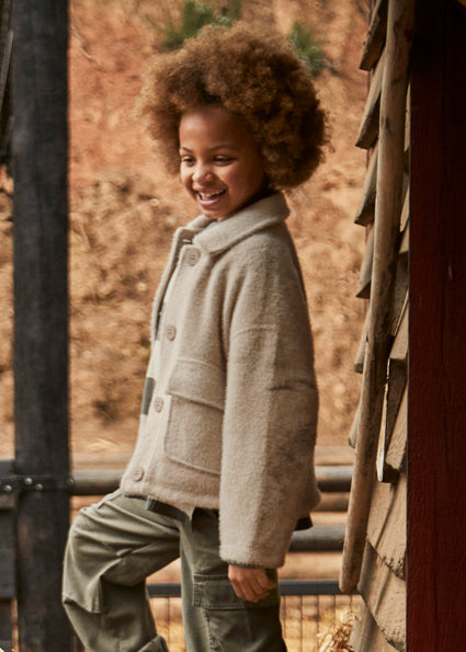 Abrigo punto pelo chica