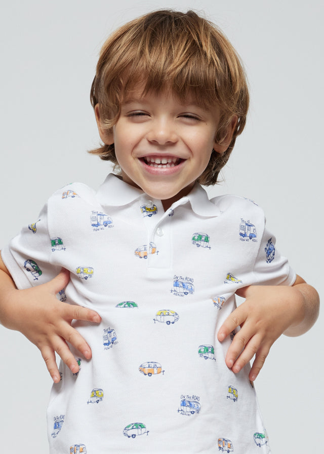 Polo estampado Better Cotton niño