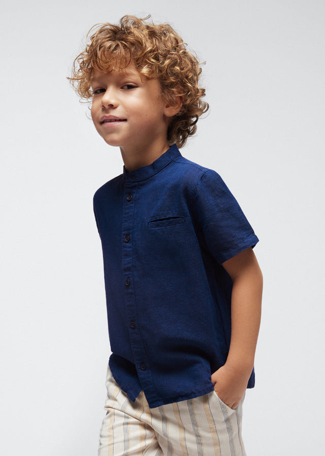 Camisa cuello mao lino niño