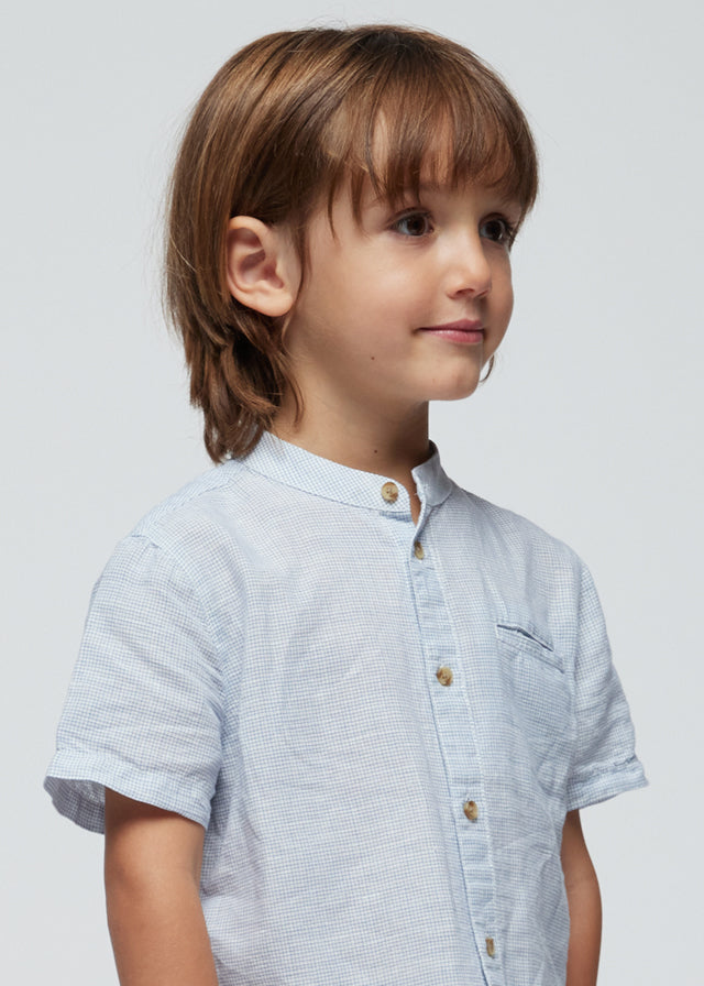 Camisa cuello mao lino niño