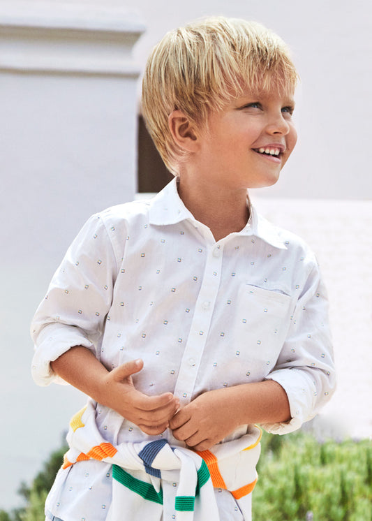 Camisa manga larga estampada Better Cotton niño